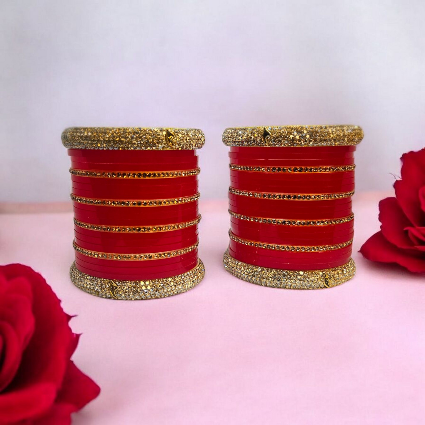 NY LIFESTYLES Bridal Punjabi Chuda Bangle Set for Women and Girls | Traditional Bridal Chura Bangles Set