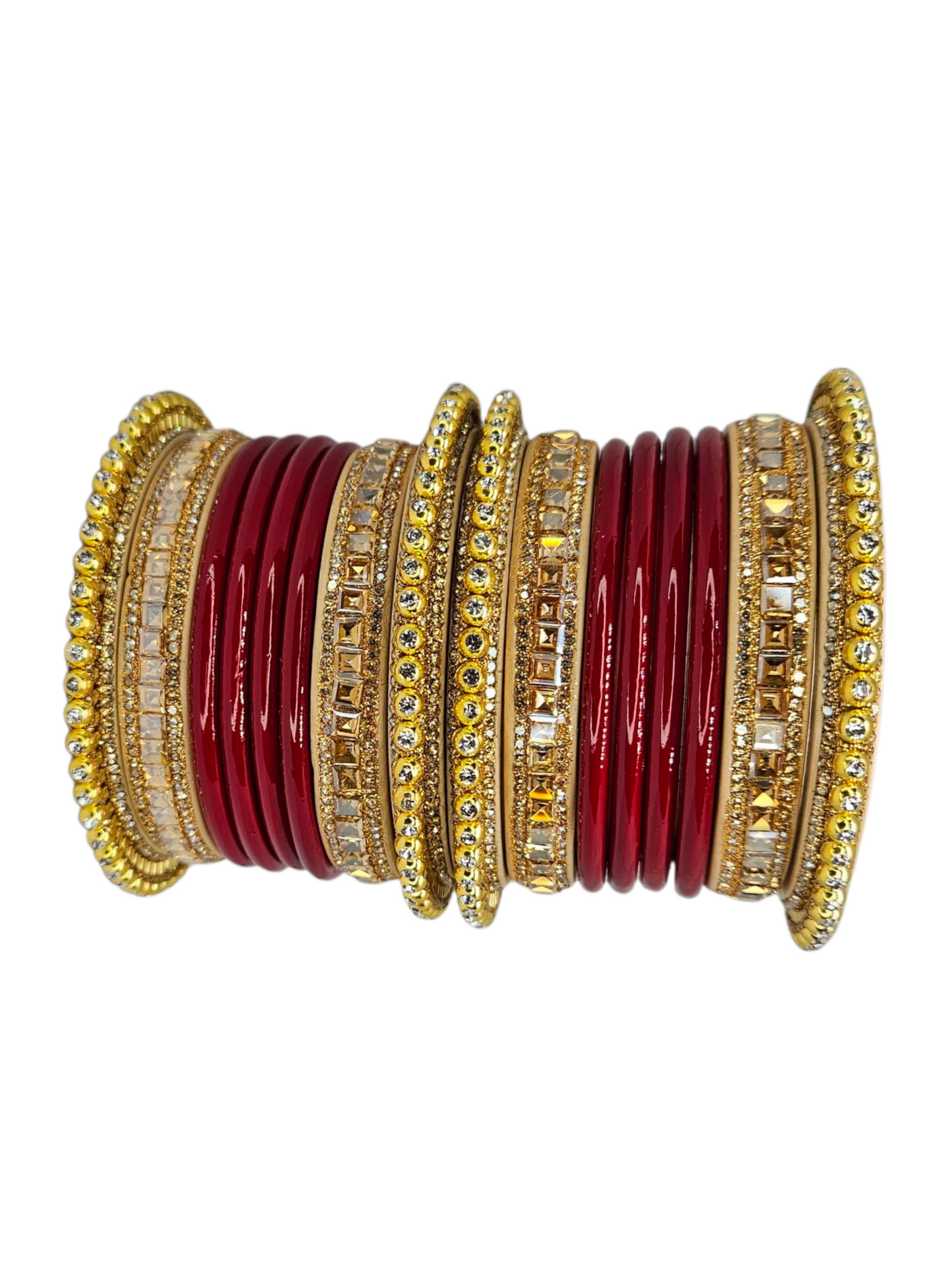 NY LIFESTYLES Traditional Lac/Lakh Bangles Set for Women & Girls | Rajasthani Chura Style | Ethnic Indian Wedding/Party Bangles set of 16