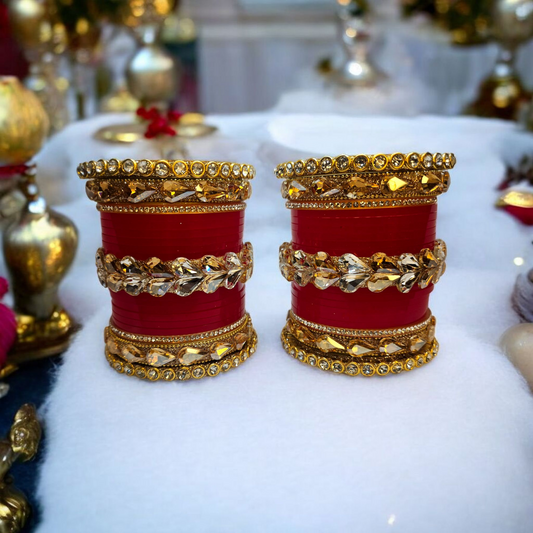 NY LIFESTYLES Bridal Punjabi Chuda Bangle Set for Women and Girls | Traditional Bridal Chura Bangles Set